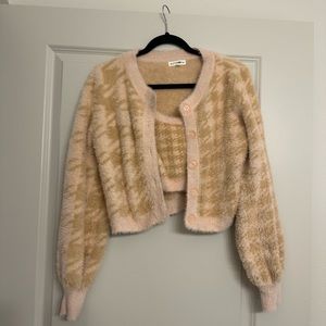 For love and lemons Cher Cardigan and tank set